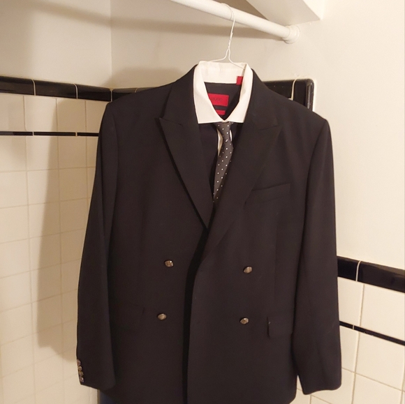 7 For All Mankind Double-Breasted Blazer Black, size 40 - Picture 7 of 11